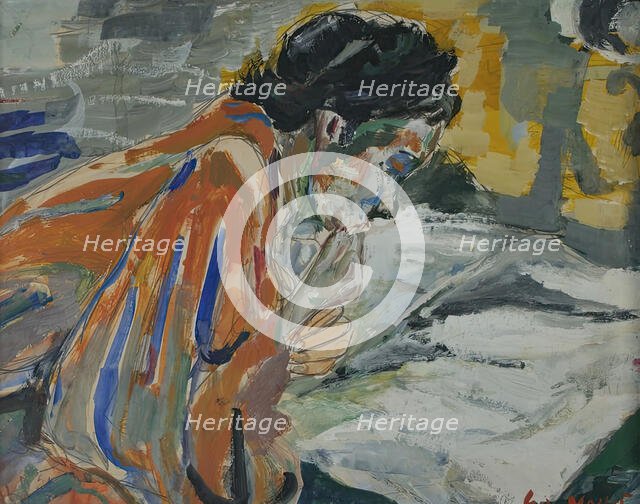 The morning paper, (c1940s). Creator: Eric Hallstrom.