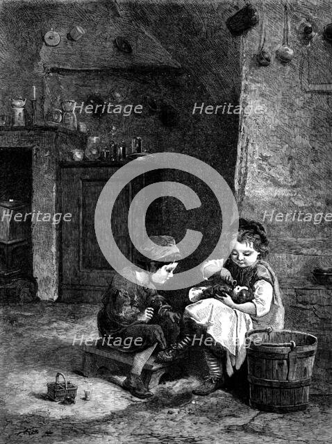 "The Patient," by P. E. Frere, in the International Exhibition, 1871. Creator: Unknown.