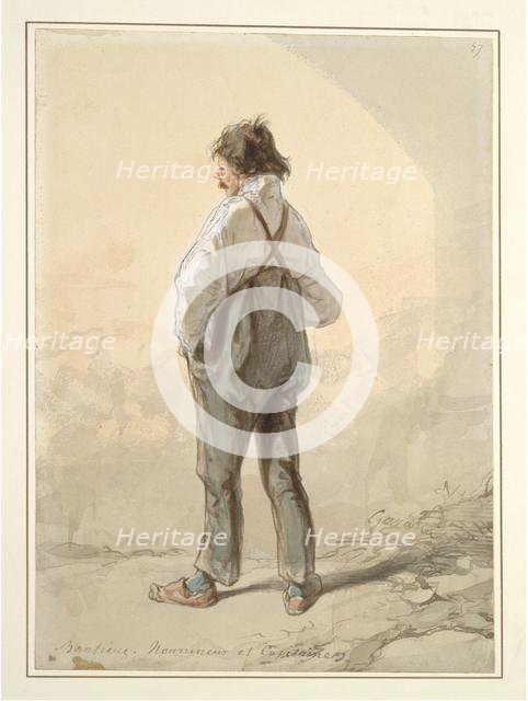 The Suburbs: Stock Raiser and Captain, probably 1859-1860. Creator: Paul Gavarni (French, 1804-1866).