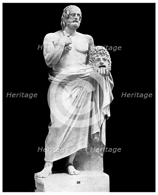 Dramatic unities: Euripides, Greek playwright, 5th century BC (1956). Artist: Unknown