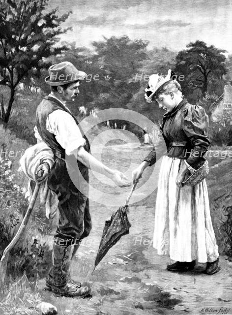 A Rustic Proposal, 1898. Creator: Richard Brend'amour.