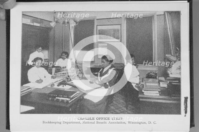 Capable office staff; Bookkeeping department; National Benefit Association, Washington, D.C., 1917. Creator: Unknown.