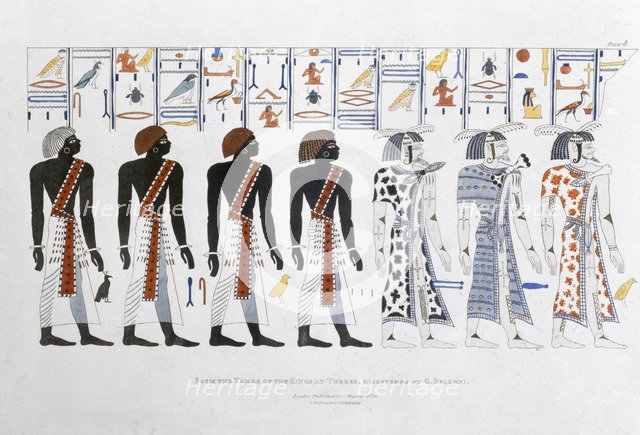'Hieroglyphics from the Tombs of the Kings at Thebes, discovered by G Belzoni', 1820-1822. Artist: Charles Joseph Hullmandel