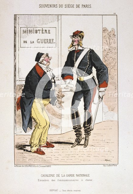 'Cavalerie de la Garde Nationale', Siege of Paris, 1870-1871 Artist: Anon