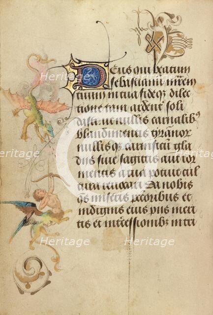 Decorated Text Page; Prayer Book of Charles the Bold, 1469. Creator: Nicolas Spierinc.