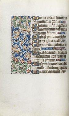 Book of Hours (Use of Rouen): fol. 37v, c. 1470. Creator: Master of the Geneva Latini (French, active Rouen, 1460-80).