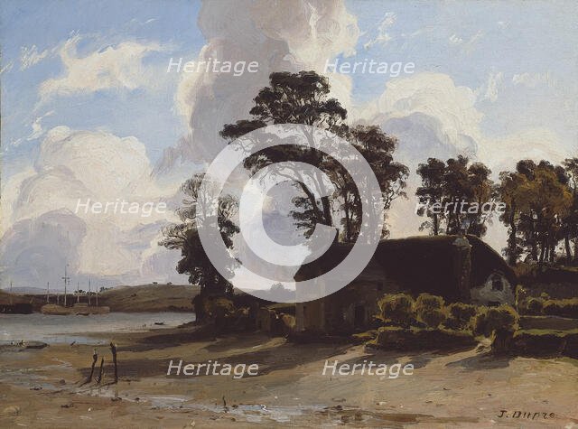 The Estuary Farm, 1830/35. Creator: Jules Dupré.