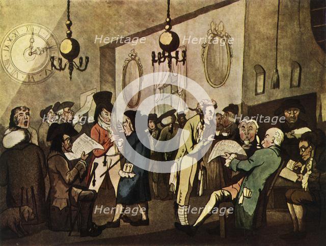 'Lloyd's Coffee House, London', 1798, (1947).  Creator: William Holland.