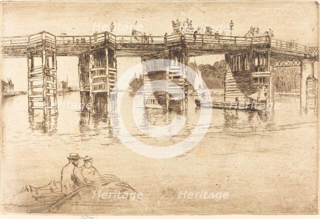 Old Putney Bridge, 1879. Creator: James Abbott McNeill Whistler.