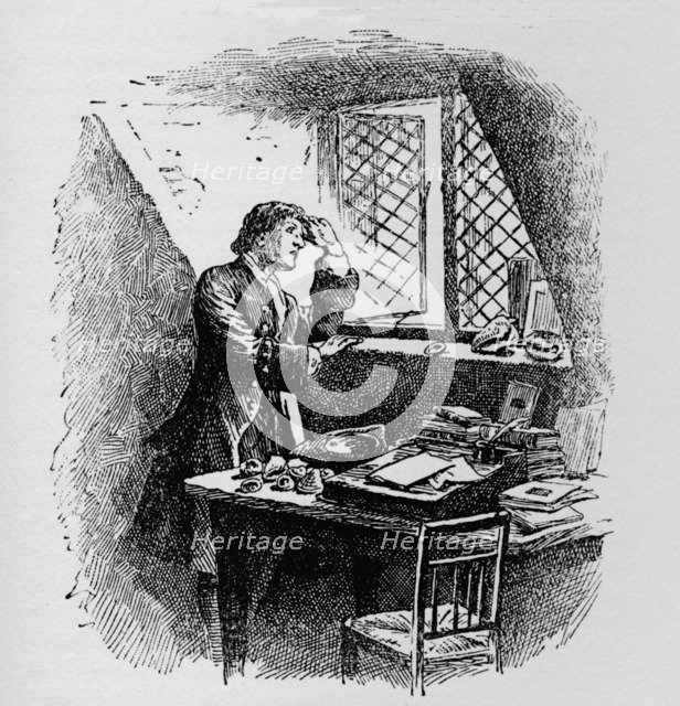 'Studying the formation of clouds from his attic', c1918. Artist: Unknown.