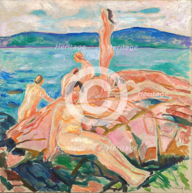 Midsummer, 1915. Creator: Edvard Munch.