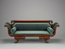 "Grecian" sofa, about 1825-1835. Creator: Unknown.