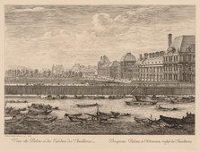 Vue du palais et des jardins des Tuileries, du côté du quai, 1670. Creator: Israël Silvestre (French, 1621-1691).