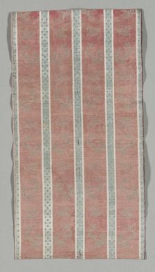 Length of Textile with Classical Ruin in a Landscape Design, early 1800s. Creator: Unknown.