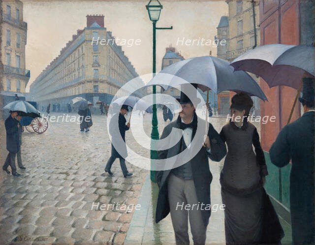 Paris Street; Rainy Day, 1877. Creator: Gustave Caillebotte.