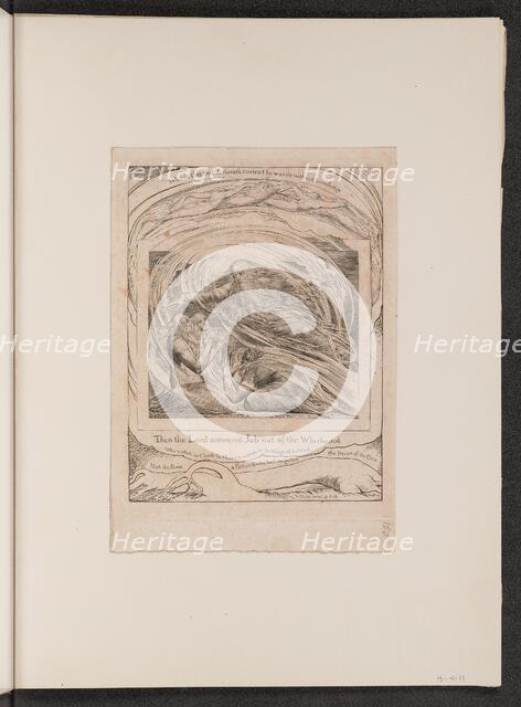 The Lord Answering Job out of the Whirlwind, 1825. Creator: William Blake.