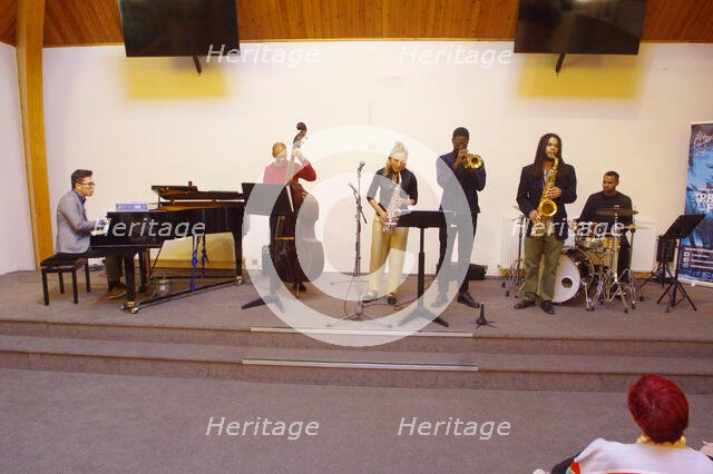 Gary Crosby Sextet, National Jazz Archive, Loughton, Essex, Oct 2023. Creator: Brian O'Connor.