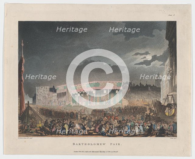 Bartholomew Fair, February 1, 1808., February 1, 1808. Creator: J. Bluck.