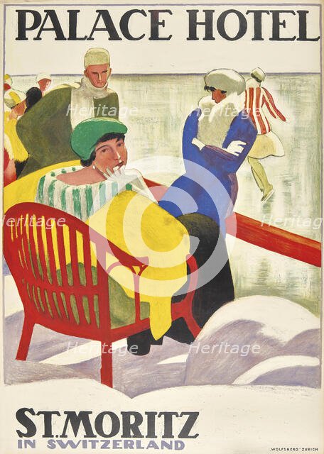 Palace Hotel St. Moritz, 1920. Creator: Cardinaux; Emil (1877-1936).
