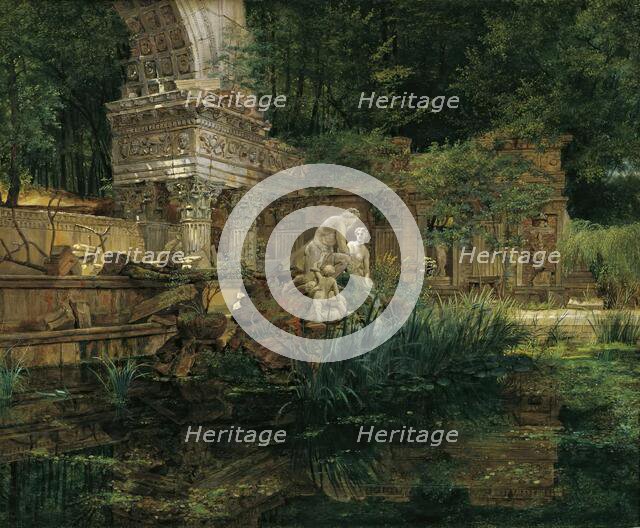 The Roman ruins in Schönbrunn, 1832. Creator: Ferdinand Georg Waldmuller.