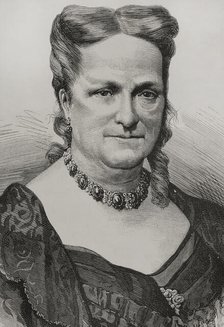 María Cristina de Borbón of the Two Sicilies (1806-1878), Queen consort of Spain, 1878. Creators: Félix Badillo, Arturo Carretero y Sánchez.