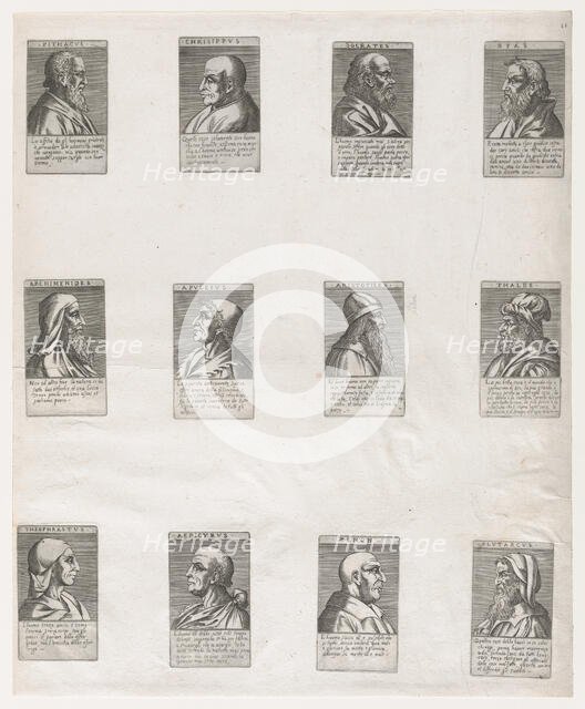 Speculum Romanae Magnificentiae: Portraits of the Ancient Philosophers, 16th century., 16th century. Creator: Anon.