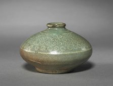 Oil Bottle with Inlaid Dots Design, 1200s-1300s. Creator: Unknown.