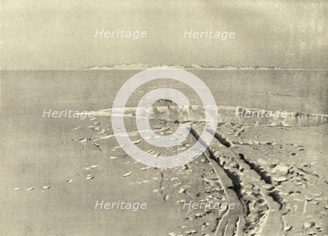 'A Typical Crevasse on Level Surface', c1908, (1909).  Artist: Unknown.