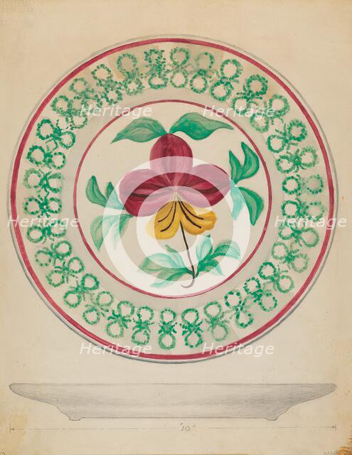 Plate, c. 1936. Creator: Albert Eyth.