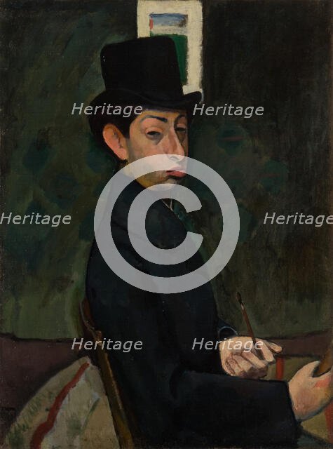 Self-Portrait in Top Hat, 1907.