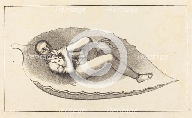 Vishnu, Creating Agent of Brahma, Attitude, the Emblem of Eternity, published 1829. Creator: Maria Denman.