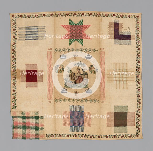 Sampler, Netherlands, 1843. Creator: Unknown.