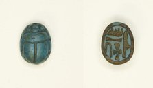 Scarab: Ankhesenamun, Egypt, New Kingdom, Dynasty 18, Reign of Tutankhamun (abt 1336-1327... Creator: Unknown.