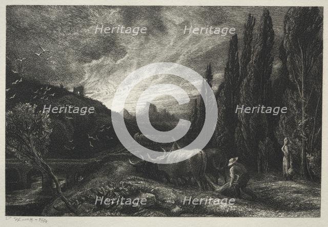 The Early Plowman, before 1861. Creator: Samuel Palmer (British, 1805-1881).