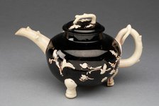 Teapot, Staffordshire, c. 1750/65. Creator: Staffordshire Potteries.