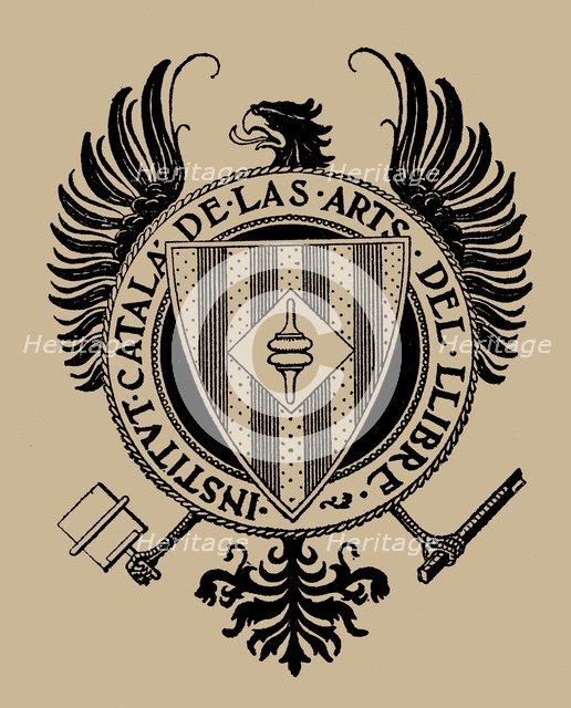 Anagram of the Institut Català de les Arts del Llibre, 1900.