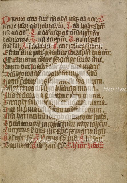 Text Page, about 1480-1490. Creator: Unknown.