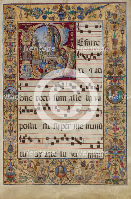 The Gradual. Initial R: The Resurrection, c. 1500. Artist: Antonio da Monza (active 1480-1505)
