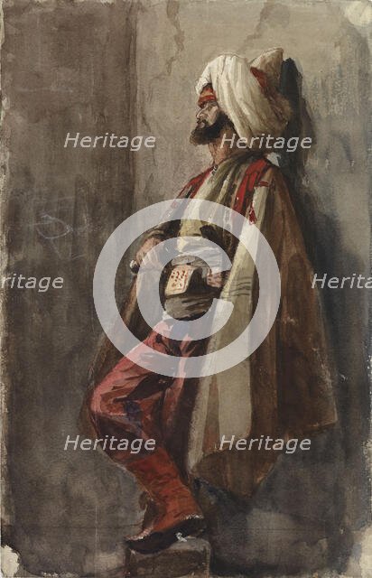 A man in an oriental costume. Creator: Adolf von Becker.