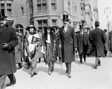 Frank Gould, wife and Ethel Kelly, between c1910 and c1915. Creator: Bain News Service.