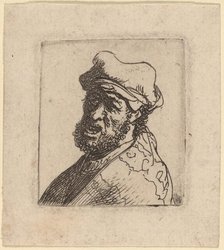 Man Crying Out, Three-Quarters Left, c. 1630/1631. Creator: Rembrandt Harmensz van Rijn.