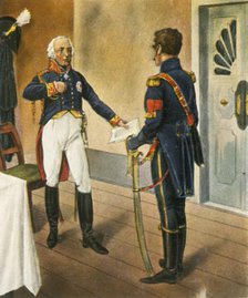 Prussian General Courbière, Commandant of Graudenz, and French envoy Savary, 1807, (1936). Creator: Unknown.