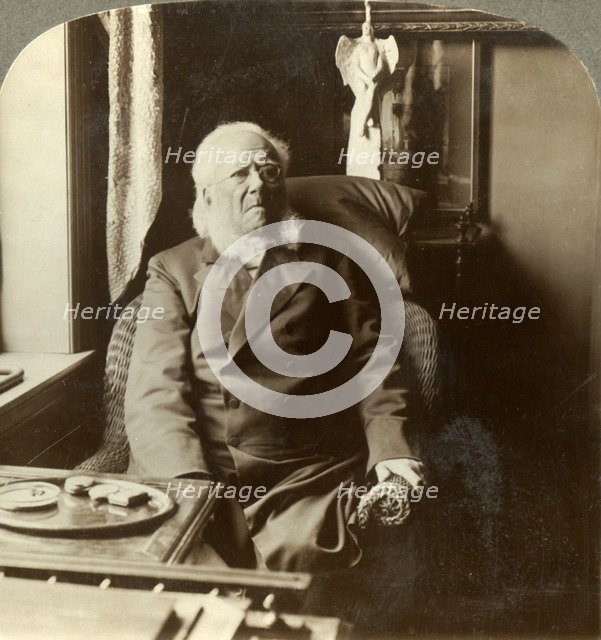 'Henrik Ibsen, the poet to whom all the world pays homage, at home Christiania, Norway', c1905. Creator: Unknown.