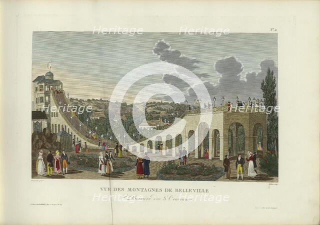 Montages de Belleville, Barrière des 3 couronnes, 1817-1824. Creator: Courvoisier-Voisin, Henri (1757-1830).
