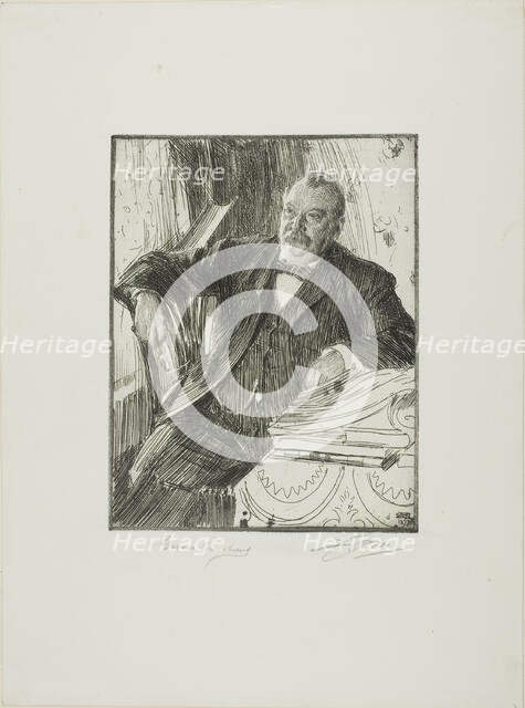 Grover Cleveland II, 1899. Creator: Anders Leonard Zorn.