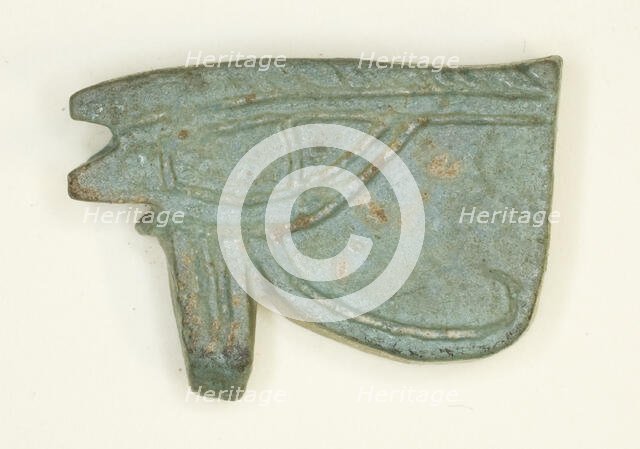 Eye of Horus (Wedjat) Amulet, Egypt, Late Period, Dynasty 26-31 (664-332 BCE). Creator: Unknown.