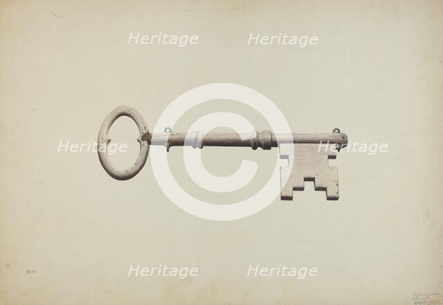 Shop Sign Key, 1935/1942. Creator: Henry Tomaszewski.