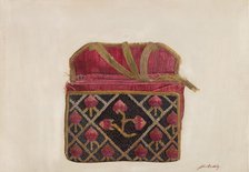 Wool Pocketbook, c. 1940. Creator: John Cutting.