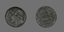 Coin Portraying King Hieron II, 274-216 BCE (Reign of Heiron II). Creator: Unknown.