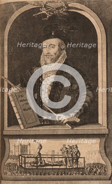 Portrait of Sir Walter Raleigh, 1750s-1760s. Creator: Cole, B. (active 1720-1754).